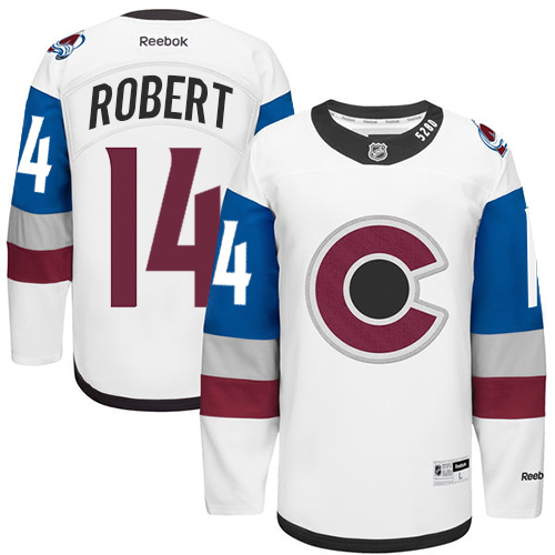 Mens Reebok Colorado Avalanche 14 Rene Robert Authentic White 2016 Stadium Series NHL Jersey